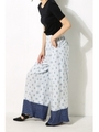 【AZUL by moussy】ペイズリーワイドパンツ/柄GRY