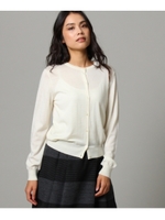 【洗える】クルーネック長袖カーディガン/レンガ(069)