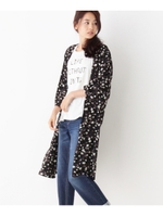 フラワーシャツディガン+ロゴTシャツ/ブラック(019)