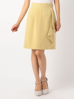 ラッフルタイトスカート/マスタード