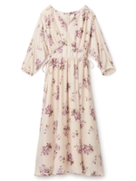 ロータスフラワーサイドリボンワンピース/オフホワイト