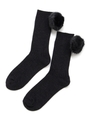 Fluffy ball ソックス/BLK