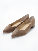 スカラップフラット/ベージュ