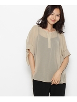 ドットシフォンジョーゼットプルオーバー/ベージュ(152)