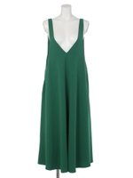 [GREED]POWDERY DOUBLE CLOTH Dress/BLACK