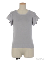 スカラスリーブニット/ピンク