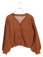 ・2WAYラメ入りカーディガン/ブラック