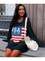 【ANAP】USA国旗ニットトップス/NVY