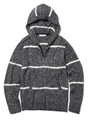 【GELATO PIQUE HOMME】’バンブー’ラインボーダーパーカー/NVY