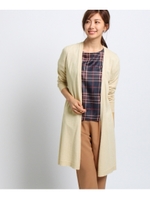 【洗える】カシミヤ混ロングカーディガン/ベージュ(052)