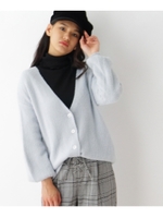 ファータッチニットカーディガン/ライトベージュ(051)