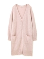 ロングカーディガン/ピンク(090)