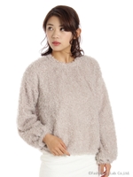 プードルファーブラウス/ベージュ