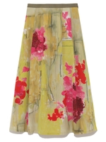 ペイントアート柄スカート/GRY