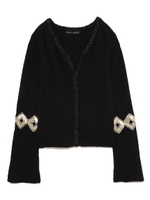 ビジューニットカーディガン/BLK