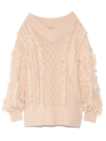 フリンジ&ケーブルセーター/IVR