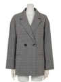 グレンチェックダブルJK/柄GRY