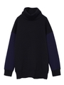 BICOLOR HIGH NECK TOP/ネイビー