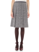 グレンチェックインタックスカート/ベージュ(040)