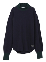 WAFFLE HIGH NECK TOP/ネイビー