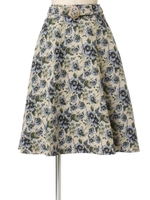 【an another angelus】チェーンバックルゴブランフレアースカート/PINK