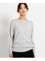 【洗える】[L]ラメ混ドルマンニット/イエロー系(030)