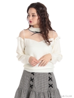 ドットチュール切り替えはしごレースTOPS/アイボリー