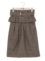 ベルト付2wayタイトスカート/ベージュ