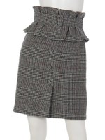 ペプラムベルト付2wayスカート(ピンク)/ピンク