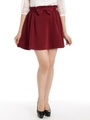 リボン　フレアースカート/レッドー