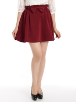 リボン　フレアースカート/レッドー
