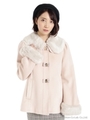リボンボタンコート/ベージュ