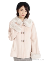 リボンボタンコート/ベージュ