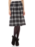 ループチェックツイードスカート/ブラック(010)