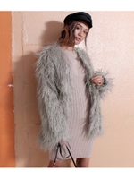 【ANAP】チベットミドル丈ファーコート/ベージュ(005)