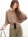 【WEB限定】レースアップドルマンプルオーバー/モカベージュ