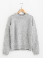 アンゴラ混ハイネックプルオーバー/L/グレー