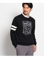 ギターアンプモチーフ丸首セーター/レッド系(061)