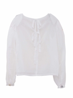 コットンバックリボンブラウス/white