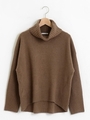 ラムウールタートルプルオーバー/L/ブラウン