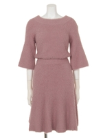 モヘヤ混ニットOP/D.GRN