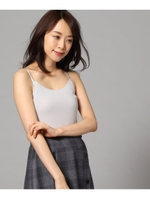【洗える】メリノオプティモ リブキャミソール/ライトグレー(011)