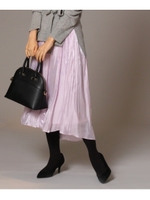 サテンマーメイドラインスカート/パープル系(080)