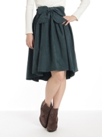 前後差リボンベルトスカート/ミドリ