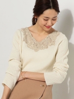 〓★JOC W/NY ワイドリブ レースプルオーバー/OFF WHITE