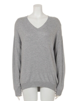 ウォッシャブル Vネック ニット/T.GRY