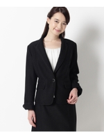 【WEB限定サイズ】【洗える】ストレッチドビーテーラードジャケット/ライトベージュ(051)