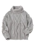 PEACH JOHN/ケーブルニットタートルチュニック/アイボリー