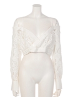 LACE SHIRT BRA/WHITE