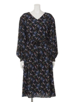 Milly flowerワンピ/BLK